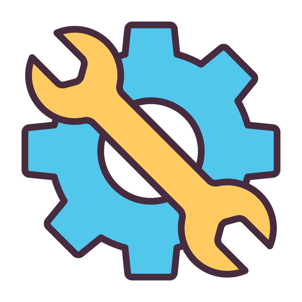Gear and Wrench Icon